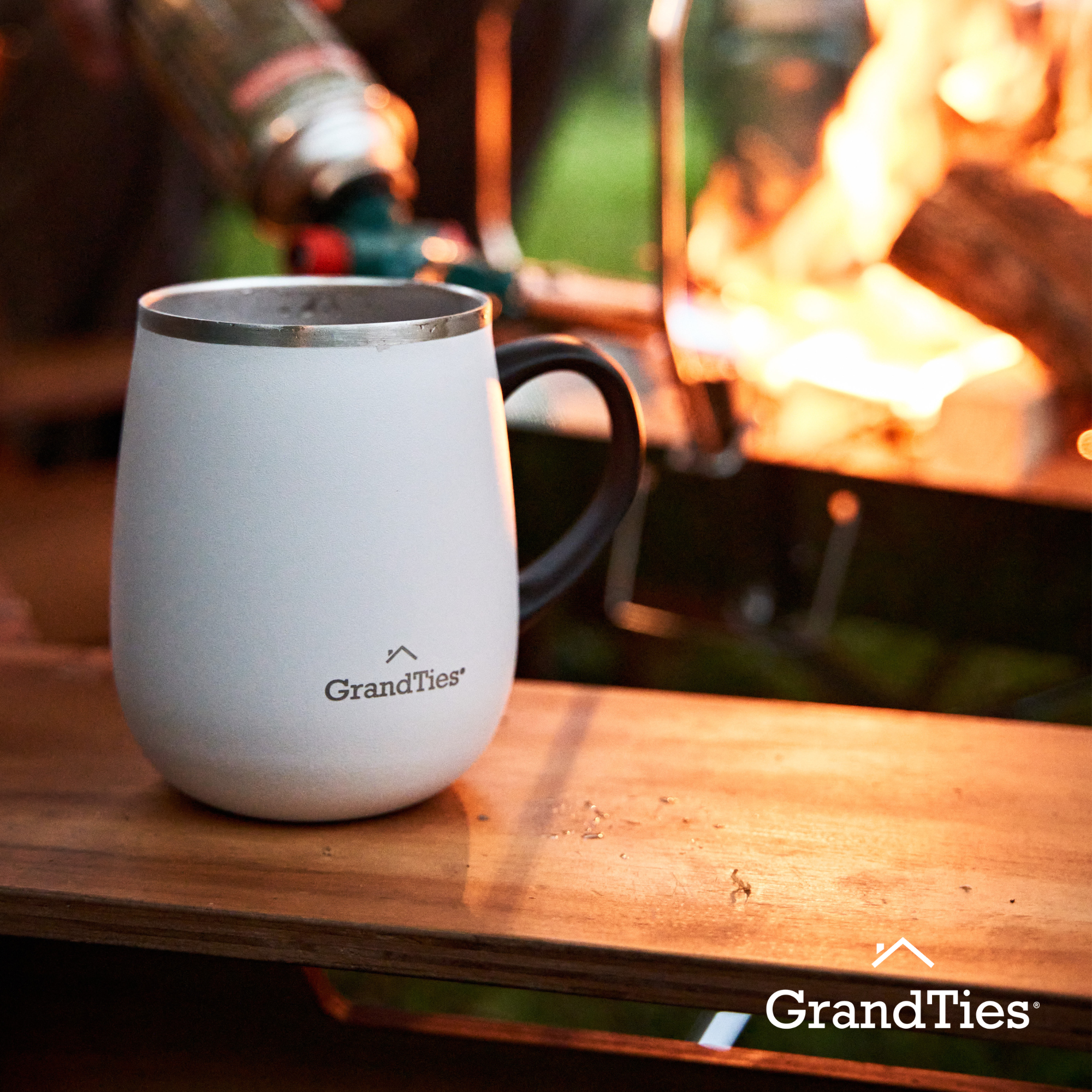 GrandTies | 16oz Insulated Coffee Mug with Sliding Lid | Stylish