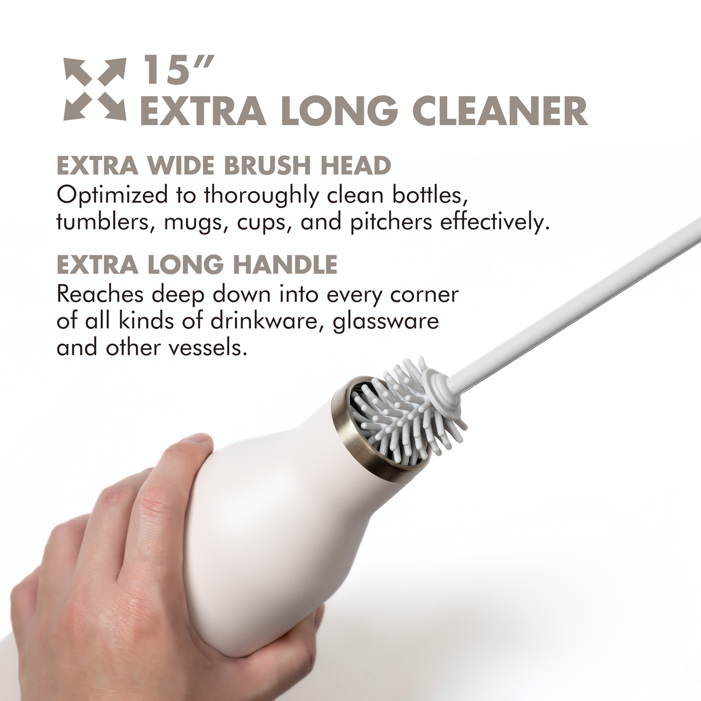 Silicone Bottle Cleaning Brush Set | (15