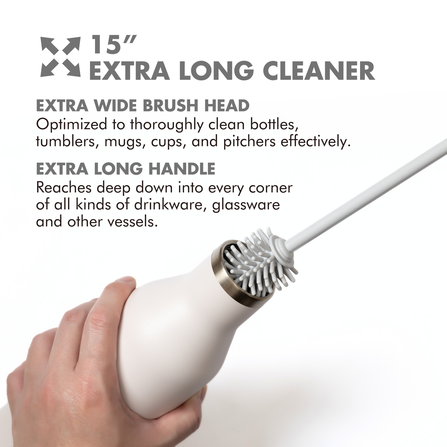 Silicone Bottle Cleaning Brush Set | (15
