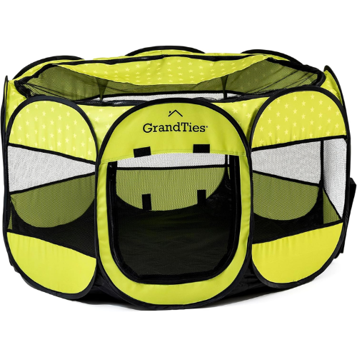 foldable pet tent GrandTies | Portable Pet Playpen – Foldable Dog Tent for Indoors & Outdoors