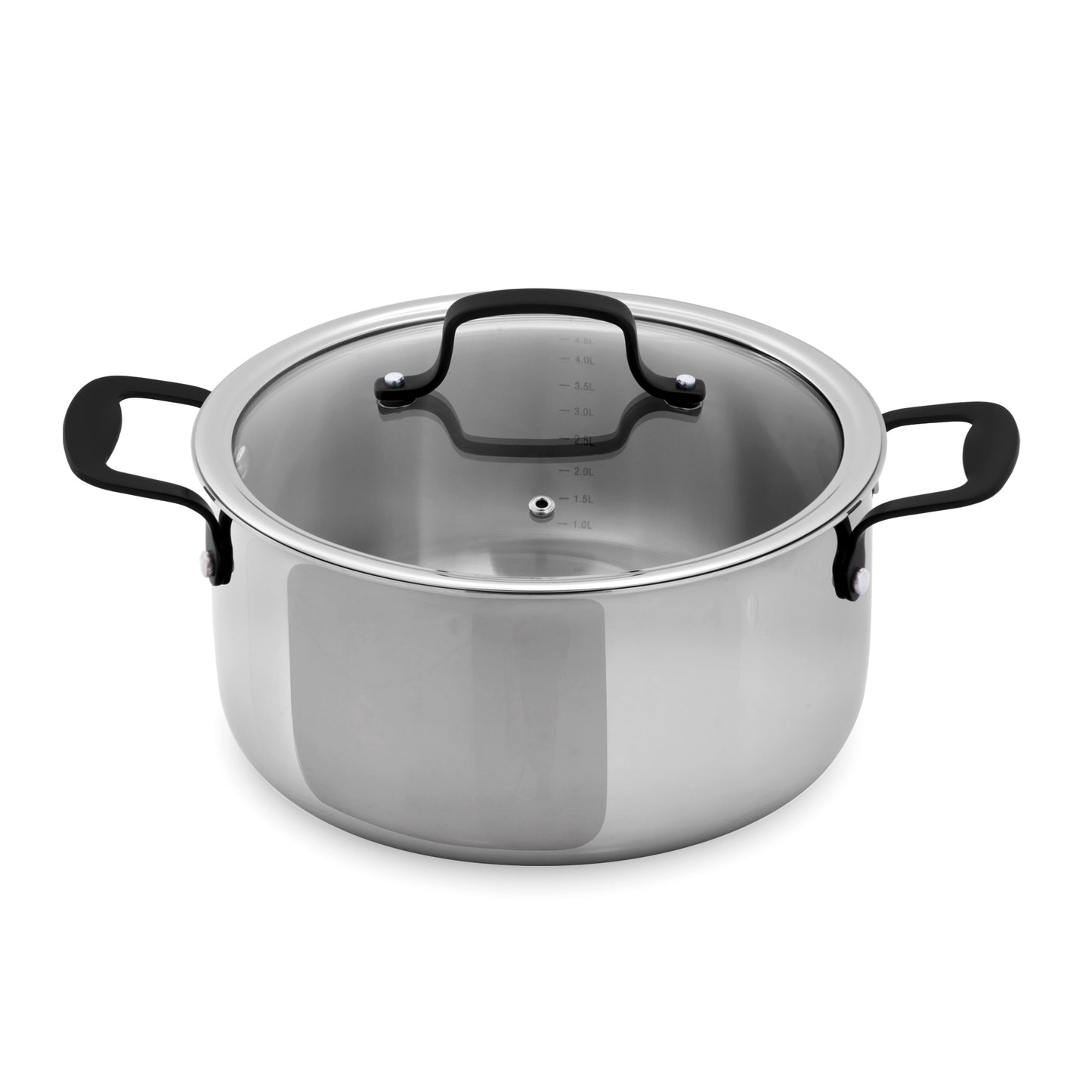The Marquina Collection Full-Clad Tri-Ply Stainless Steel Casserole Pot - 5 Quart - GrandTies
