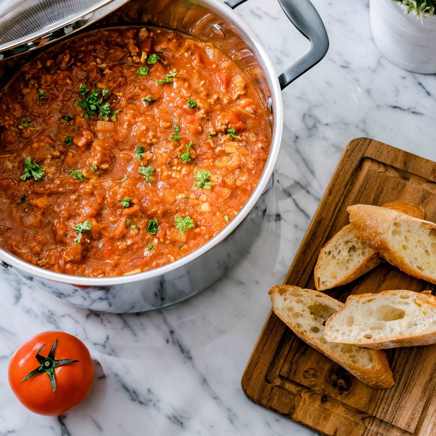 The Marquina Collection Full-Clad Tri-Ply Stainless Steel Casserole Pot - 5 Quart - GrandTies