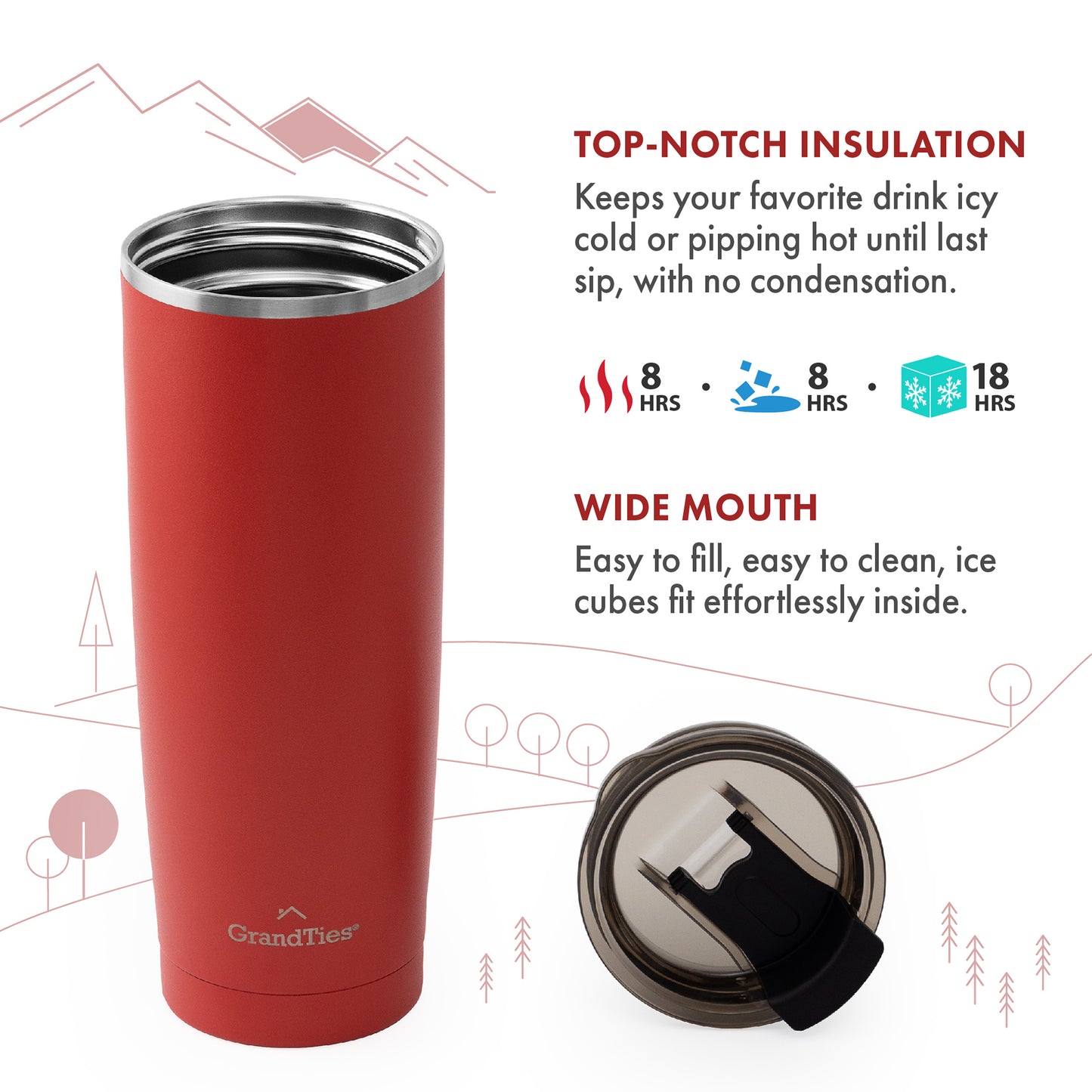 To-Go Collection Insulated Tumbler with Tritan Lid 20oz/590ml - Grandties