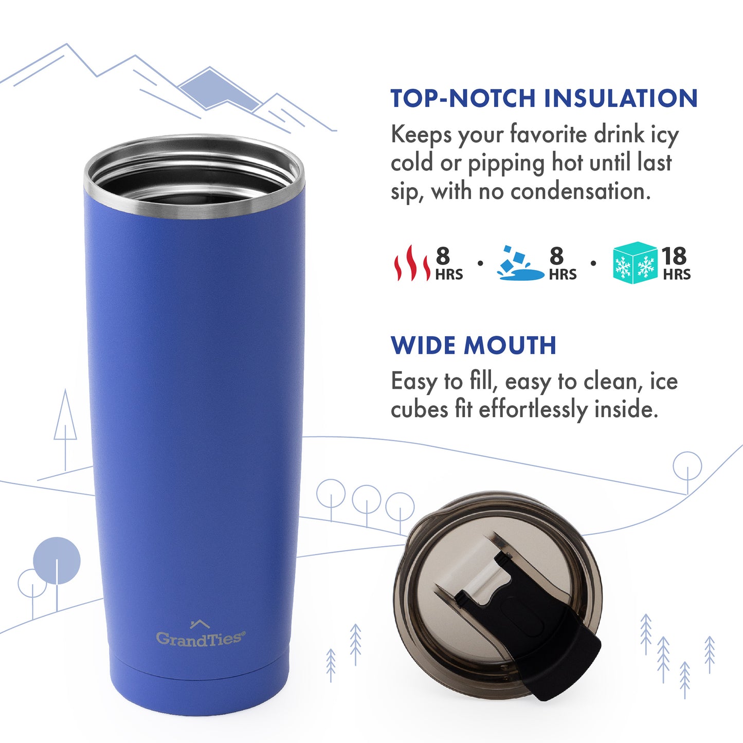 To-Go Collection Insulated Tumbler with Tritan Lid 20oz/590ml - Grandties