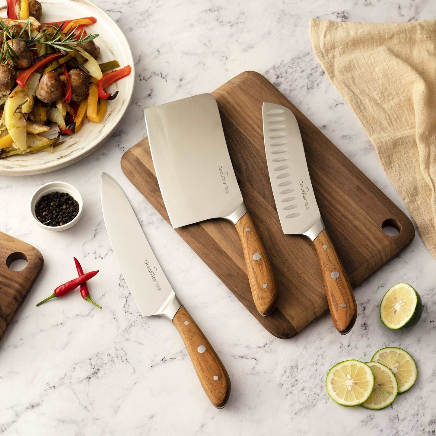 The BOSCO Collection 6.5-inch Chinese Cleaver Knife - GrandTies