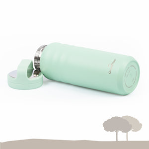 Insulated Travel Water Bottle with Two Handle Lids | 24oz/709ml - Serene Sage - Grandties
