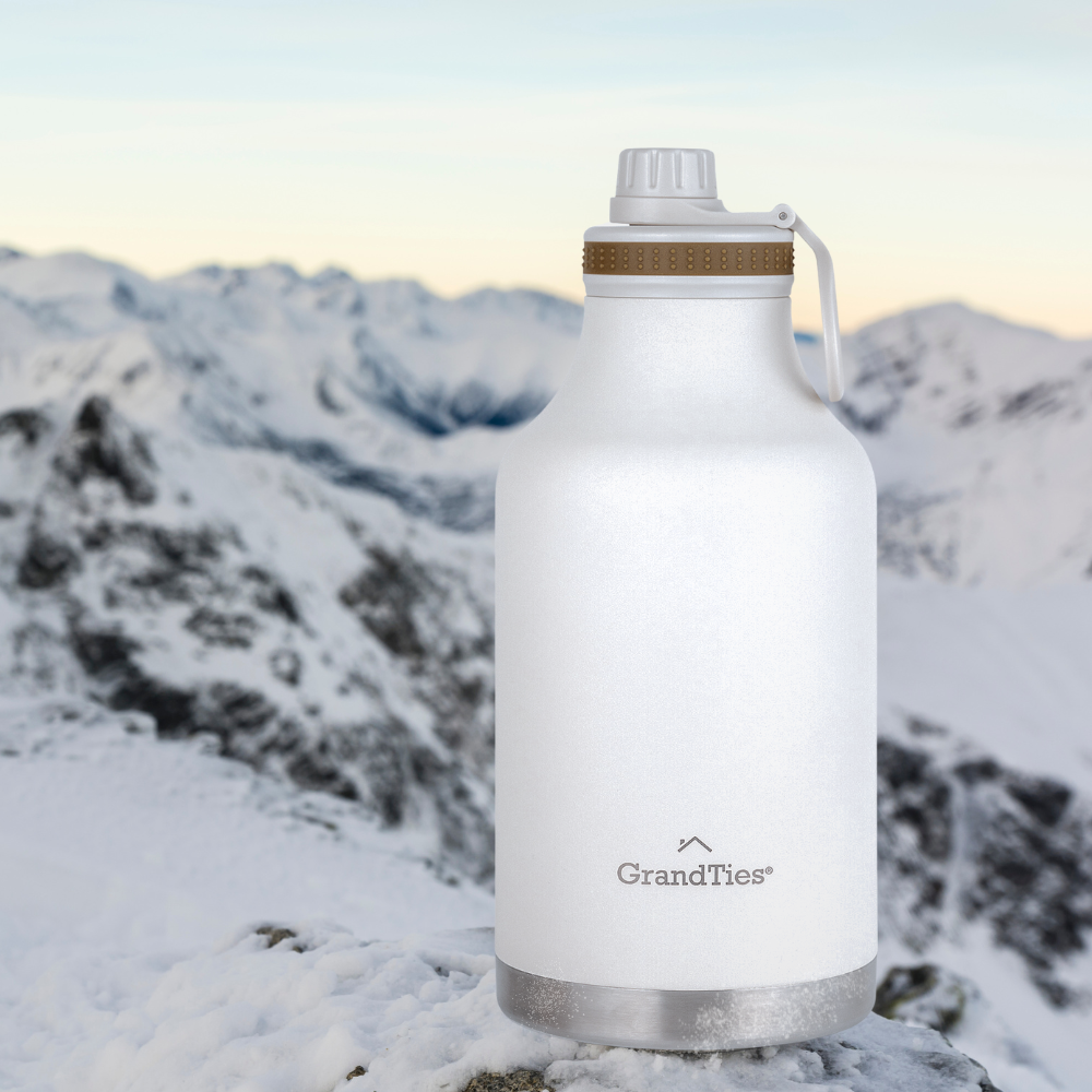 GrandTies 20oz Travel Water Bottle - White