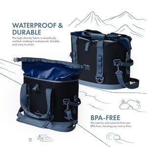 Waterproof Portable Soft Cooler Bag | Size: Up to 40 Cans - Grandties