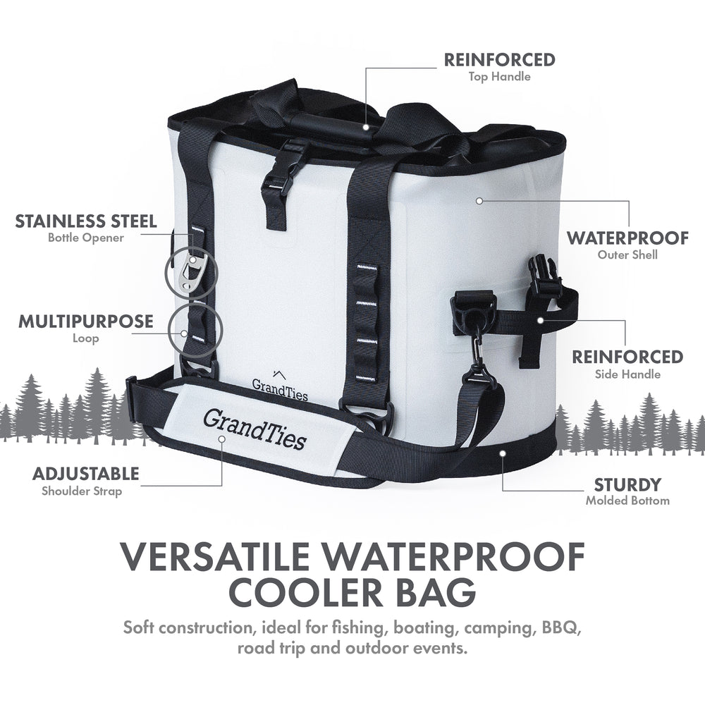 Waterproof Portable Soft Cooler Bag | Size: Up to 40 Cans - Grandties