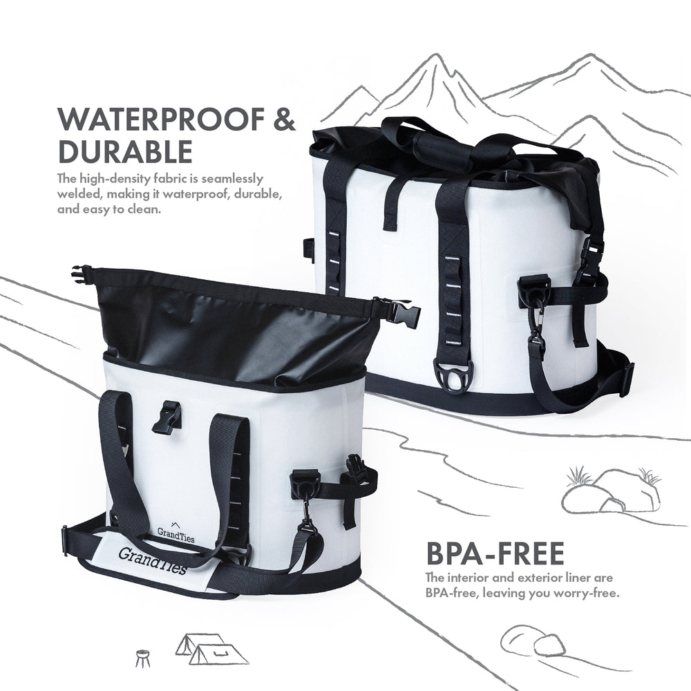 Waterproof Portable Soft Cooler Bag | Size: Up to 40 Cans - Grandties