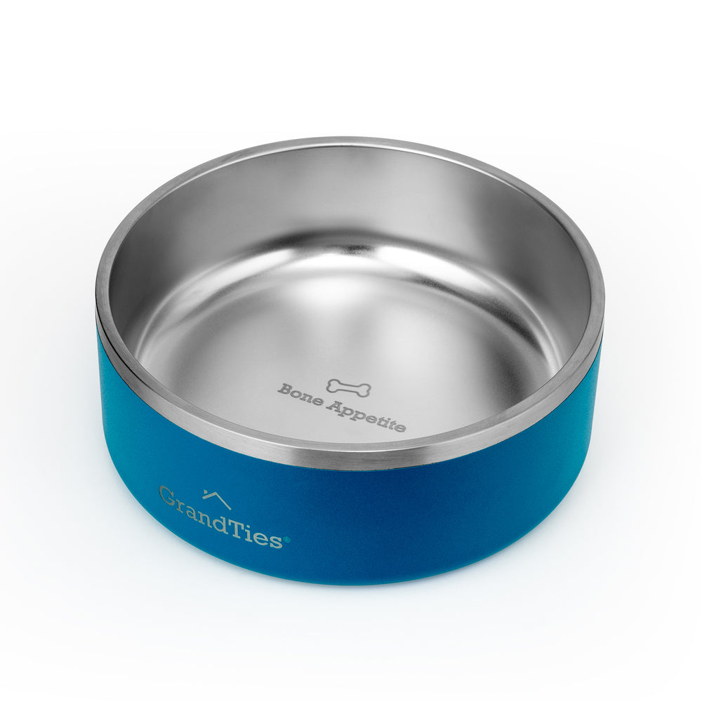 Insulated Stainless Steel Pet Bowl | Engraved | 42oz/1250ml/5 Cups - Grandties