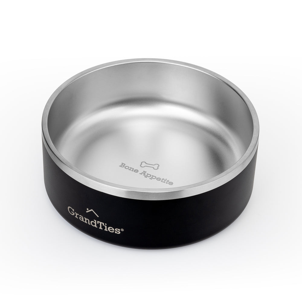 Insulated Stainless Steel Pet Bowl | Engraved | 42oz/1250ml/5 Cups - Grandties