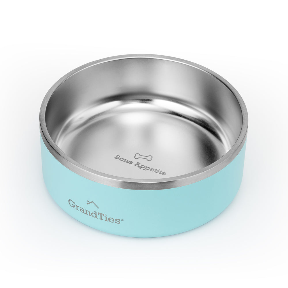 Insulated Stainless Steel Pet Bowl | Engraved | 42oz/1250ml/5 Cups - Grandties