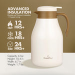 Insulated Stainless Steel Thermal Coffee Carafe | 61oz/1800ml - Grandties