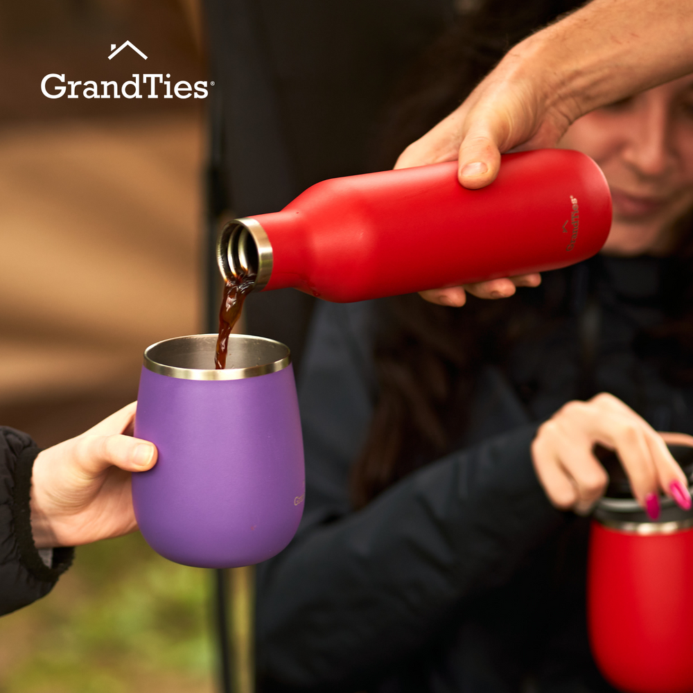 GRANDTIES Insulated Coffee Mug with Handle and Sliding Lid – 16oz  Splash-Proof Wine Glass Shape Ther…See more GRANDTIES Insulated Coffee Mug  with