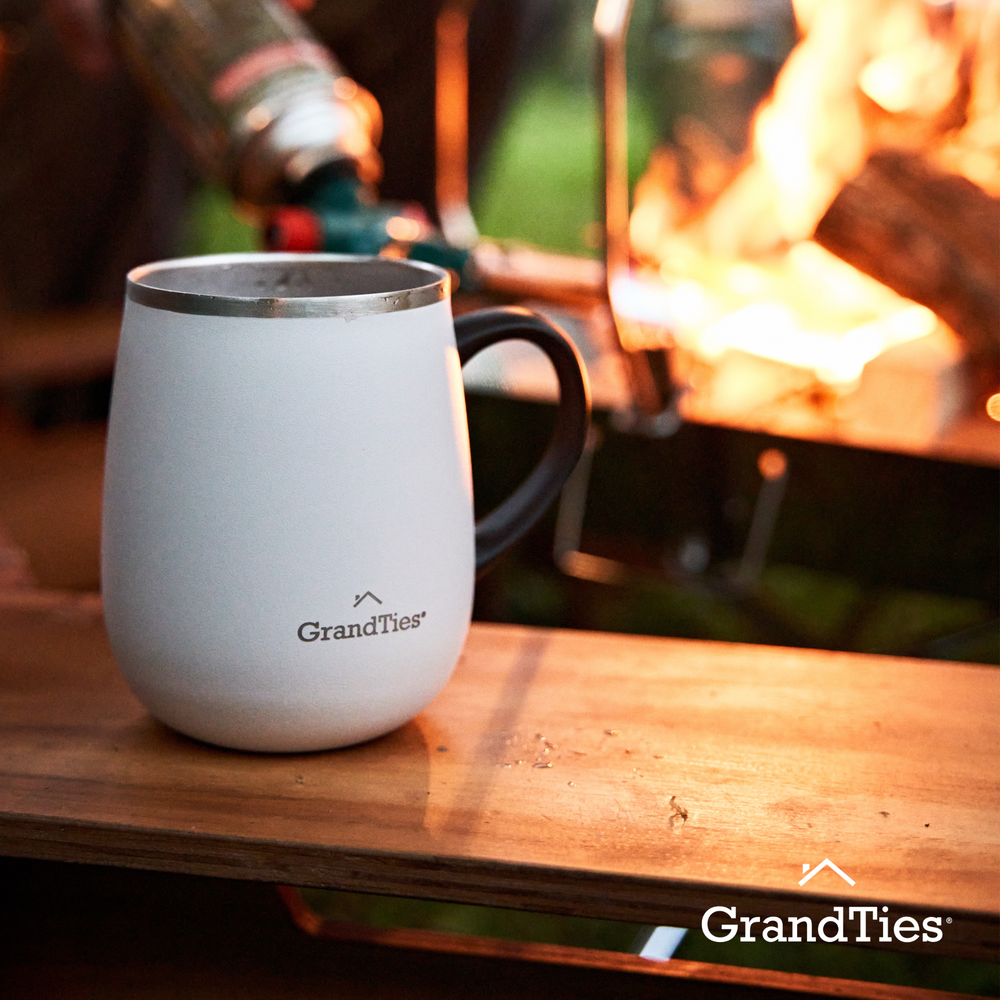 Insulated Coffee Mug with Sliding Lid | 16oz/460ml (Grande) - Pearl - Grandties