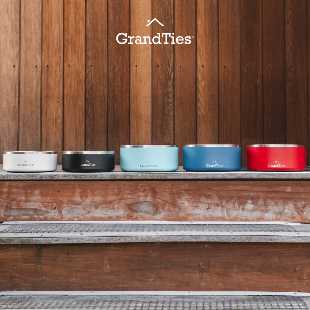 Insulated Stainless Steel Pet Bowl | Engraved | 42oz/1250ml/5 Cups - Grandties