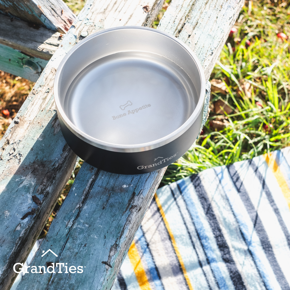 Insulated Stainless Steel Pet Bowl | Engraved | 64oz/1890ml/8 Cups