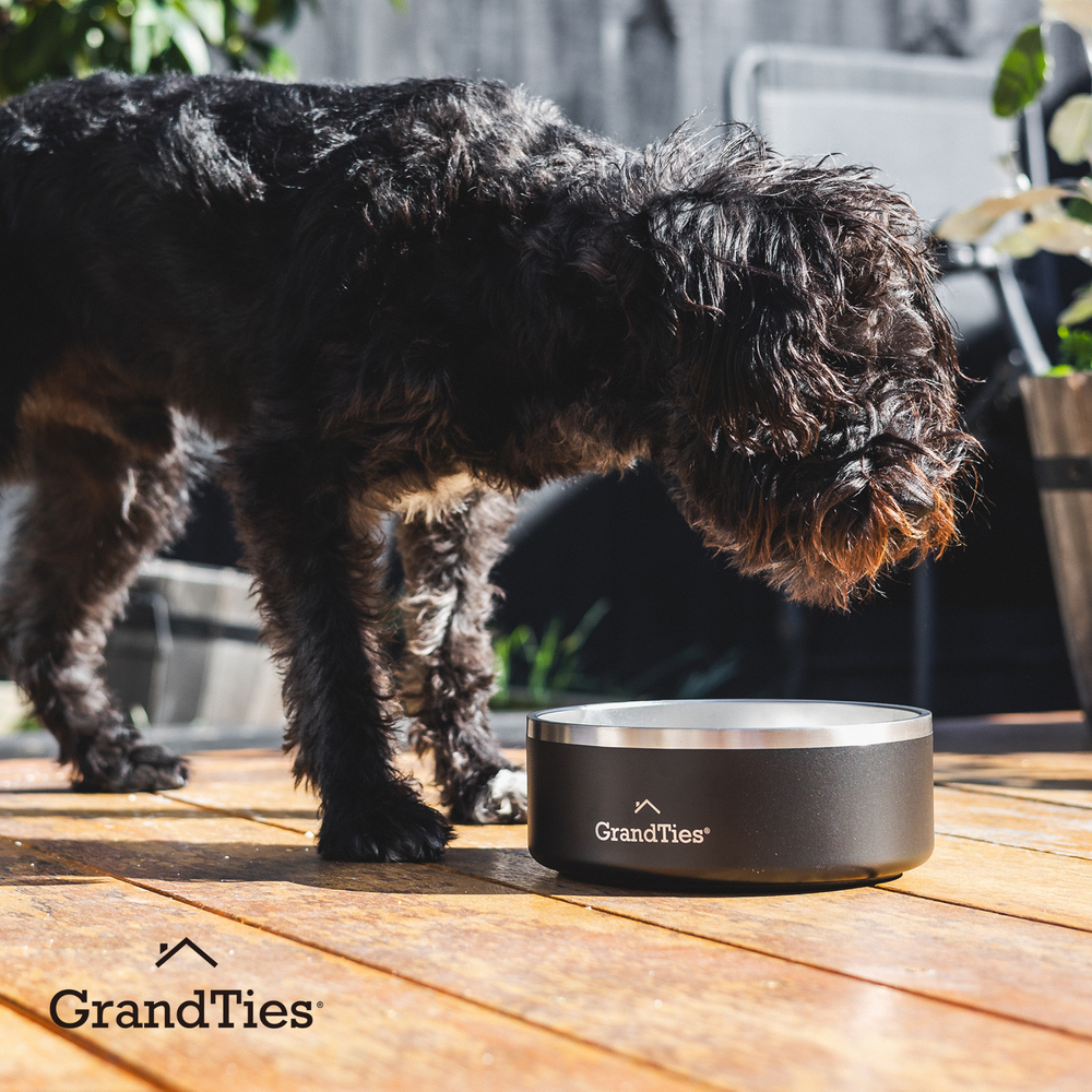 Insulated Stainless Steel Pet Bowl | Engraved | 42oz/1250ml/5 Cups - Grandties