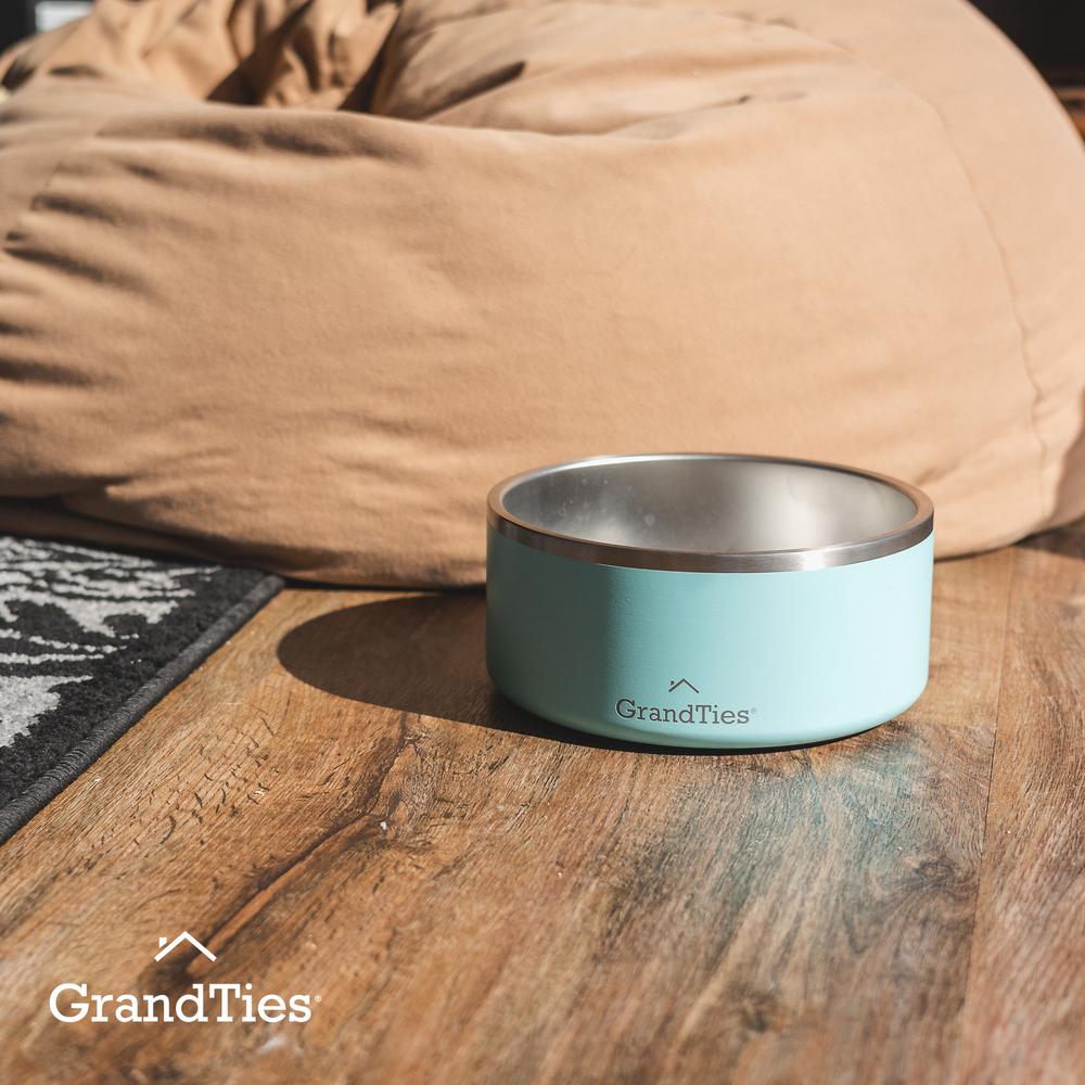 Insulated Stainless Steel Pet Bowl | Engraved | 42oz/1250ml/5 Cups - Grandties