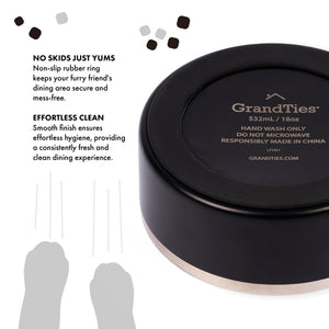 Insulated Stainless Steel Pet Bowl | Engraved | 18oz/532ml/2.25 Cups - Grandties