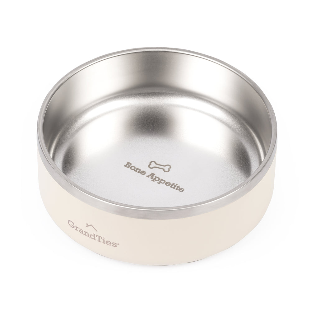 Insulated Stainless Steel Pet Bowl | Engraved | 24oz/710ml/3 Cups - Grandties