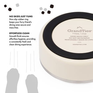 Insulated Stainless Steel Pet Bowl | Engraved | 24oz/710ml/3 Cups - Grandties
