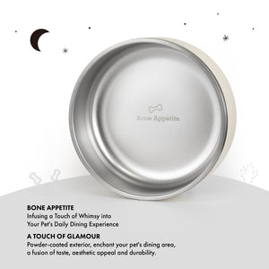 Insulated Stainless Steel Pet Bowl | Engraved | 24oz/710ml/3 Cups - Grandties