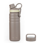 Insulated Travel Water Bottle with Two Handle Lids | 24oz/709ml - Caffè Latte - Grandties
