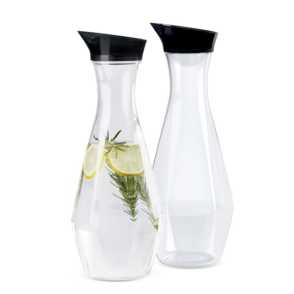 2PCS Glass Carafe with Lids Water Pitcher Carafe for Mimosa Bar