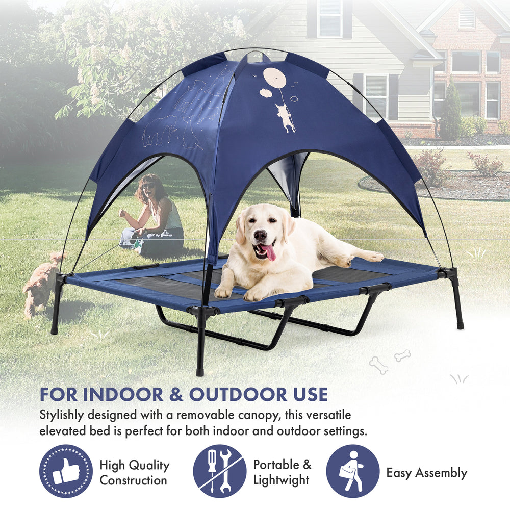 Elevated Pet Tent | Size: XL, Ivory White - Grandties