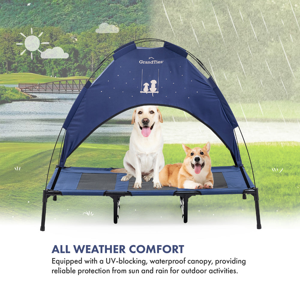 Elevated Pet Tent | Size: XL, Ivory White - Grandties