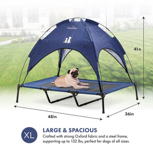 Elevated Pet Tent | Size: XL, Ivory White - Grandties