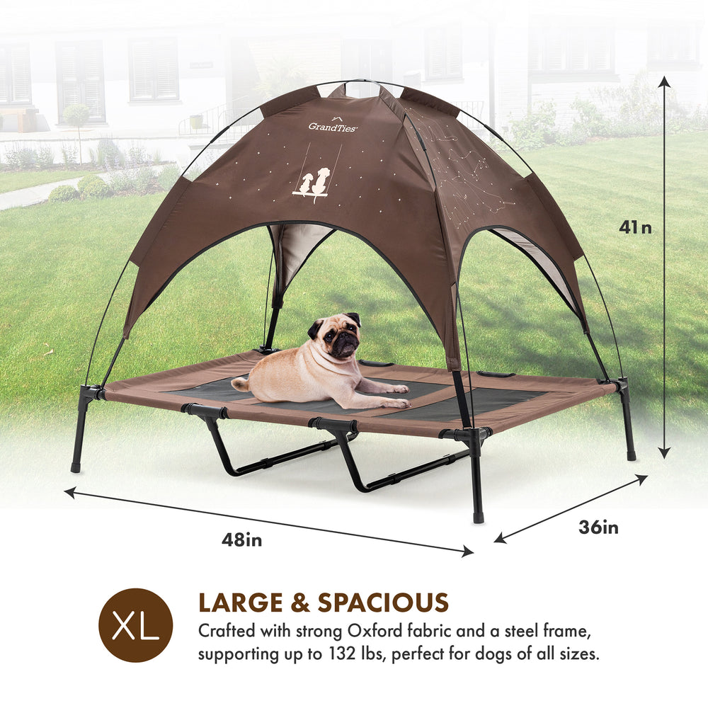 Elevated Pet Tent | Size: XL, Ivory White - Grandties