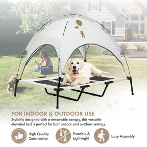 Elevated Pet Tent | Size: XL, Ivory White - Grandties