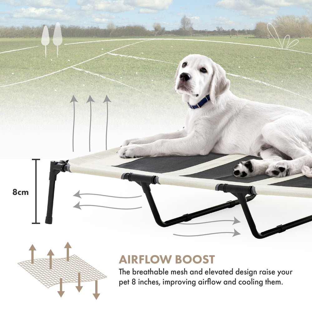 Elevated Pet Tent | Size: XL, Ivory White - Grandties