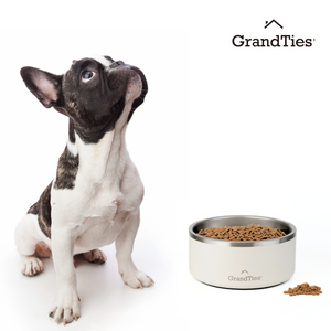 Insulated Stainless Steel Pet Bowl | Engraved | 42oz/1250ml/5 Cups - Grandties