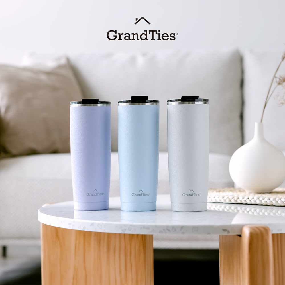 Insulated Tumbler with Tritan Lid (Snowy Texture) | 20oz/590ml - Grandties