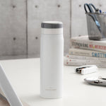 Insulated and Lightweight Bottle with Strainer 20oz/600ml - His & Hers Collection - Snowy White - GrandTies