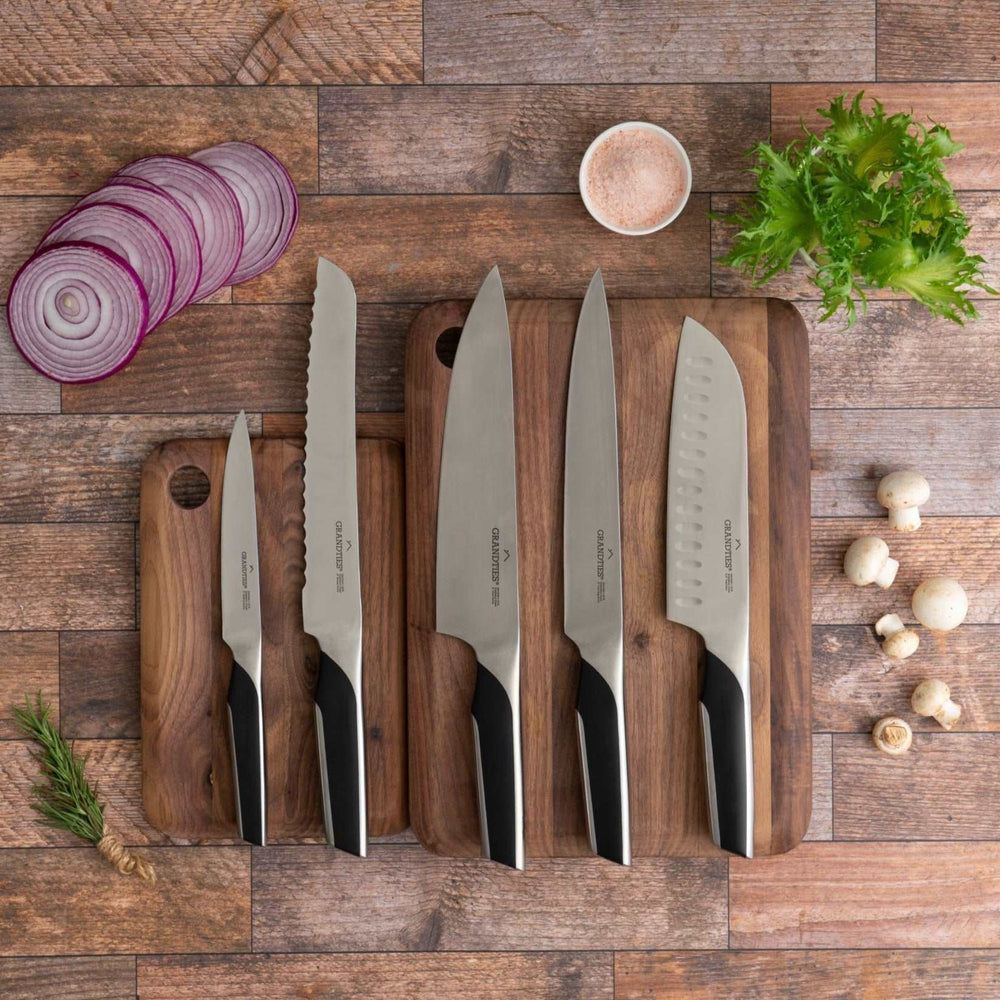 7-piece Knife Set with Wooden Block - 1.4116 German Stainless