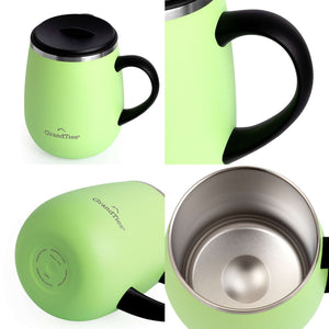 Insulated Coffee Mug with Sliding Lid 16oz/460ml (Grande) - Fresh Mint - Grandties