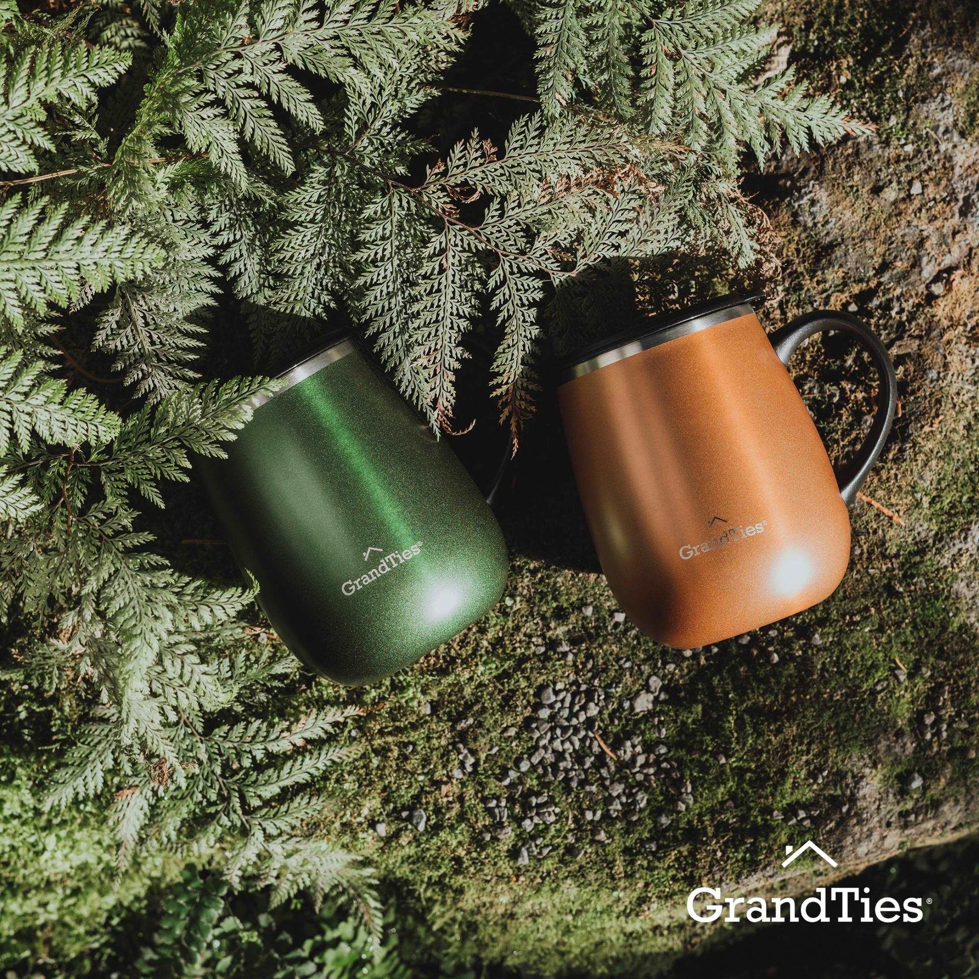 GrandTies | 16oz Insulated Coffee Mug with Sliding Lid | Stylish