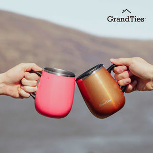 Insulated Coffee Mug with Sliding Lid 16oz/460ml (Grande) - Cranberry - Grandties