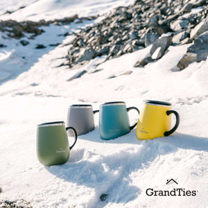 Insulated Coffee Mug with Sliding Lid 16oz/460ml (Grande) - Lemon - Grandties