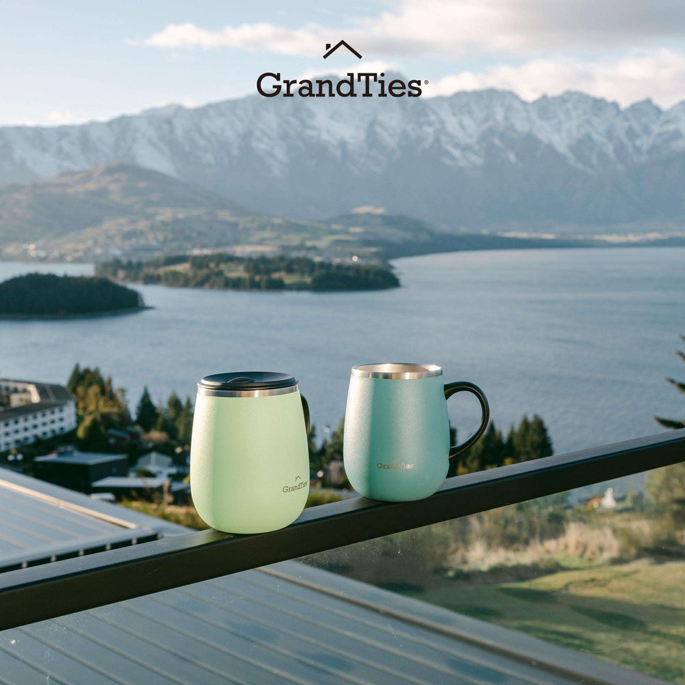 Insulated Coffee Mug with Sliding Lid | 16oz/460ml (Grande) - Powder Green