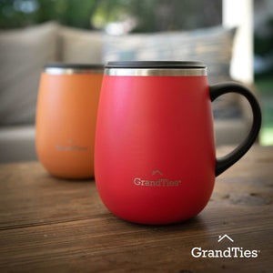 Insulated Coffee Mug with Sliding Lid 16oz/460ml (Grande) - Carrot - Grandties