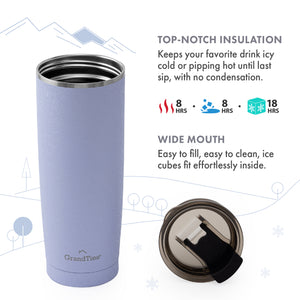 Insulated Tumbler with Tritan Lid (Snowy Texture) | 20oz/590ml - Grandties