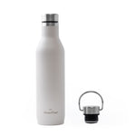 Traveler Collection Insulated Water Bottle with Two Lids 21oz/620ml - Pearl White - Grandties
