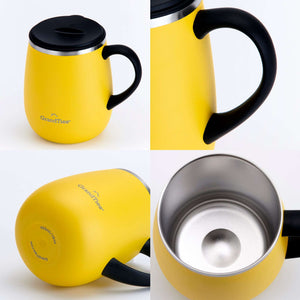 Insulated Coffee Mug with Sliding Lid 16oz/460ml (Grande) - Lemon - GrandTies