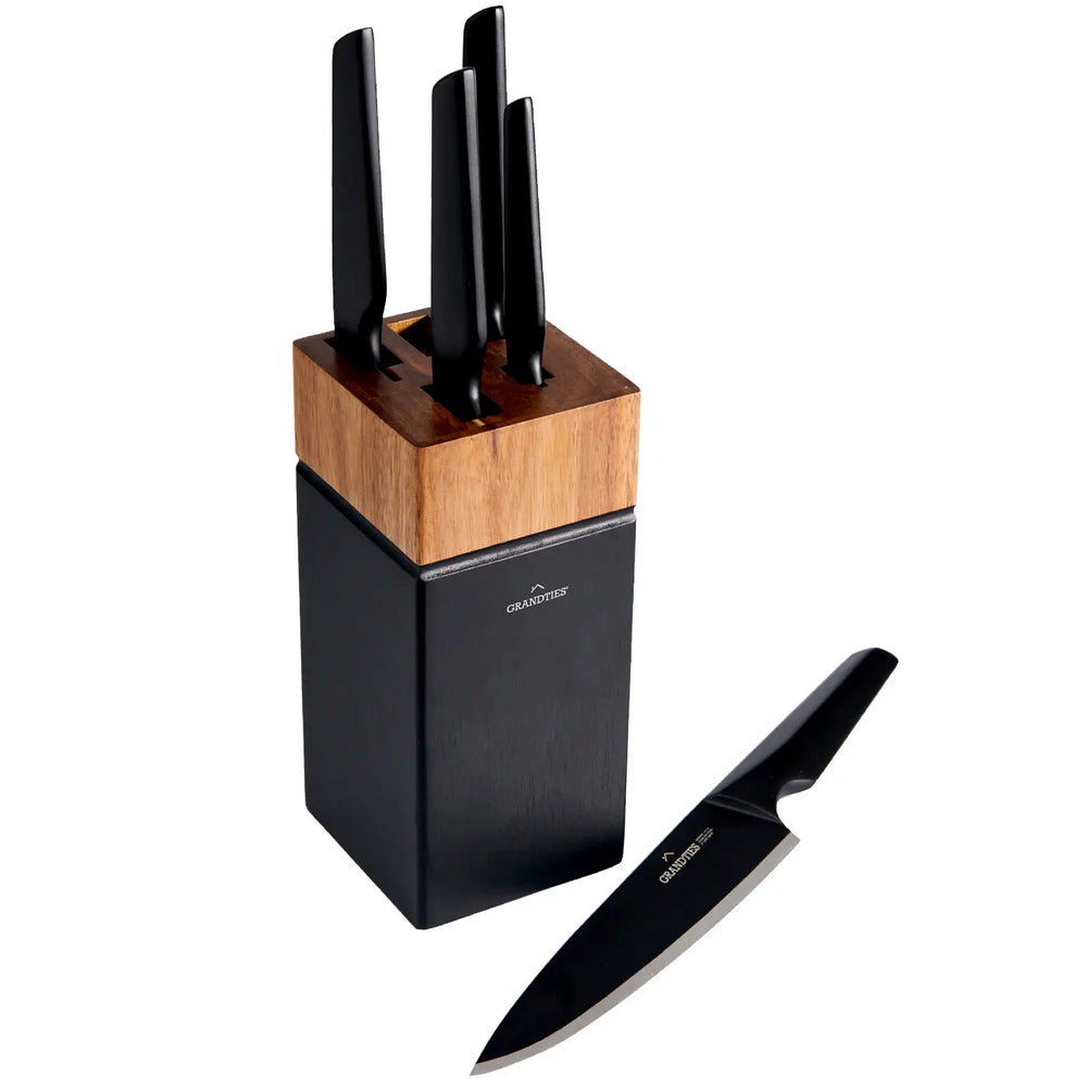 Onyx Collection - Premium Japanese Kitchen Knife Set with Black Resin  Handle